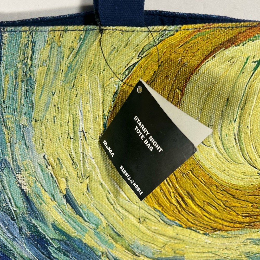 MoMA Starry Night Swirl Tote in Blue and Yellow
